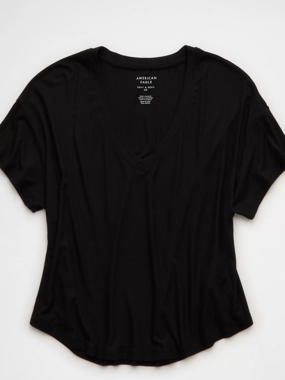 AE Soft & Sexy Ribbed V-Neck T-Shirt